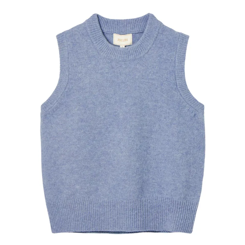 Joules Ladies Holly Regular Fit Knitted Vest - Blue