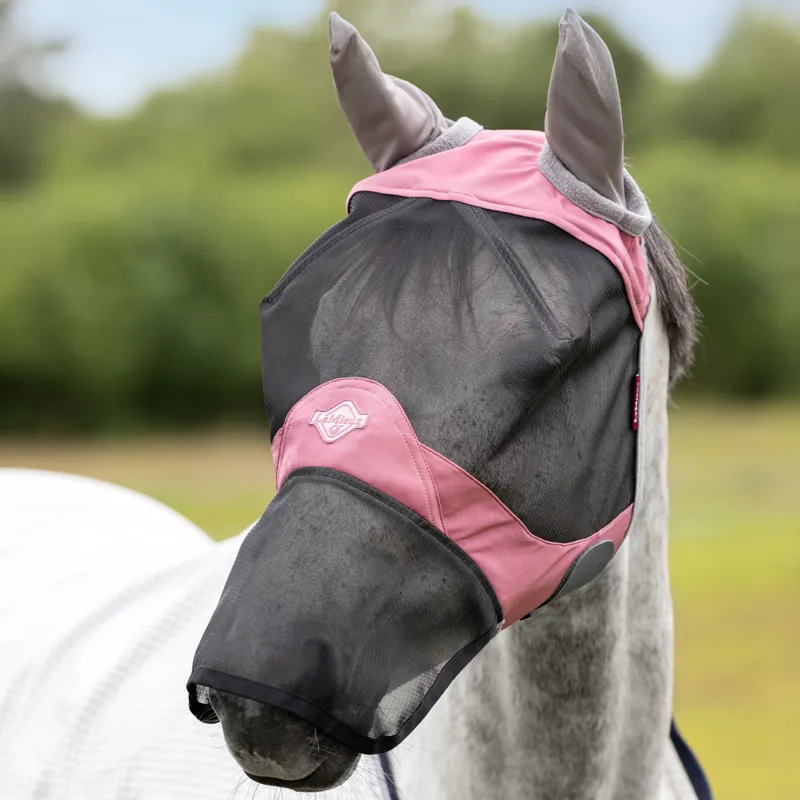 LeMieux Visor-Tek Full Fly Mask - Peony-1