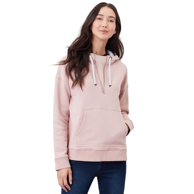 Joules Myra Heavyweight Hooded Sweatshirt - Mauve