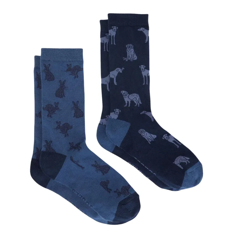 Joules Men's Kingsbury 2 Pack Socks - Blue/Navy