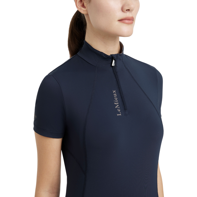 LeMieux Classique Short Sleeve Base Layer - Navy-3