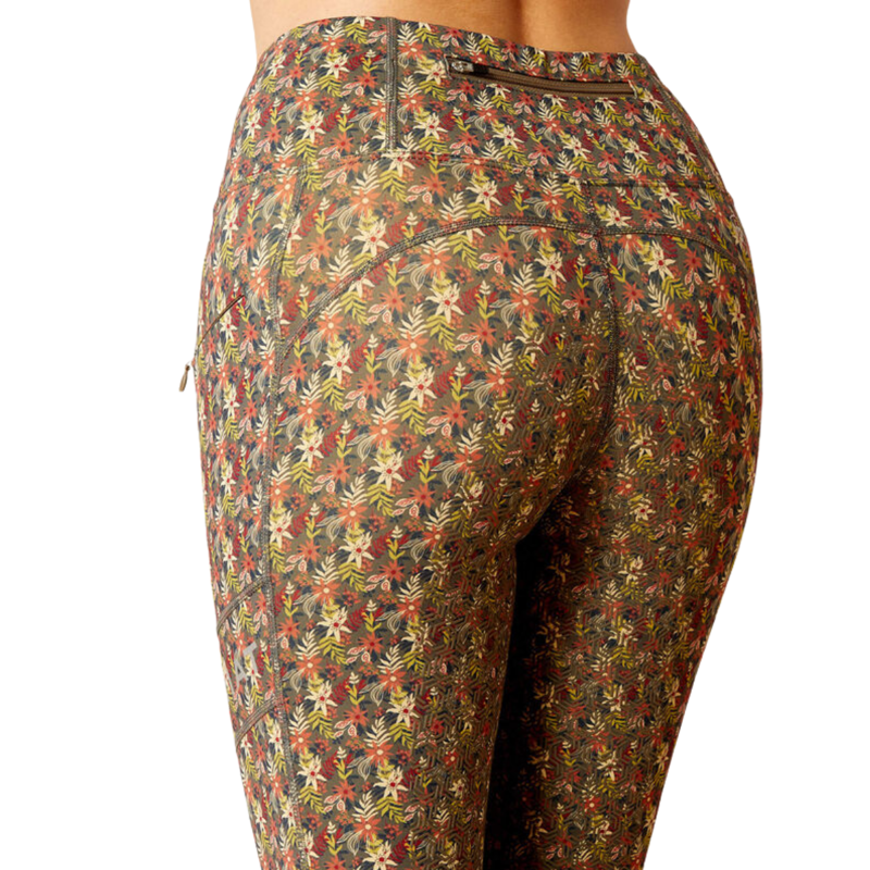 Ariat Women's EOS Print Full Seat Tights - Canteen Floral-4