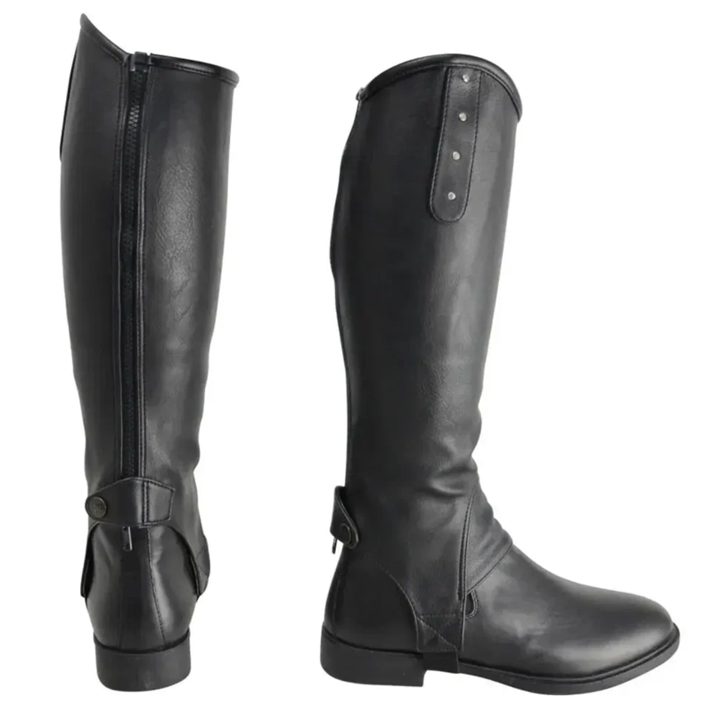 Hy Equestrian Faux Leather Diamante Gaiter XS - Black