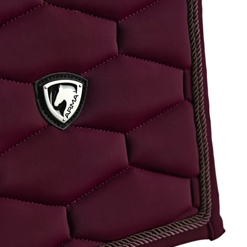 Shires Arma Eltar Dressage Saddlecloth - Black Cherry-1