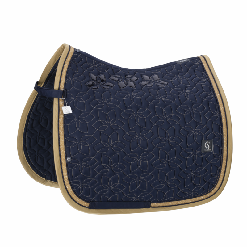 Eskadron Glossy Jewel Contrast Saddlecloth Classic Sports SS26 - Navy-2
