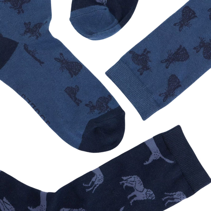 Joules Men's Kingsbury 2 Pack Socks - Blue/Navy-1