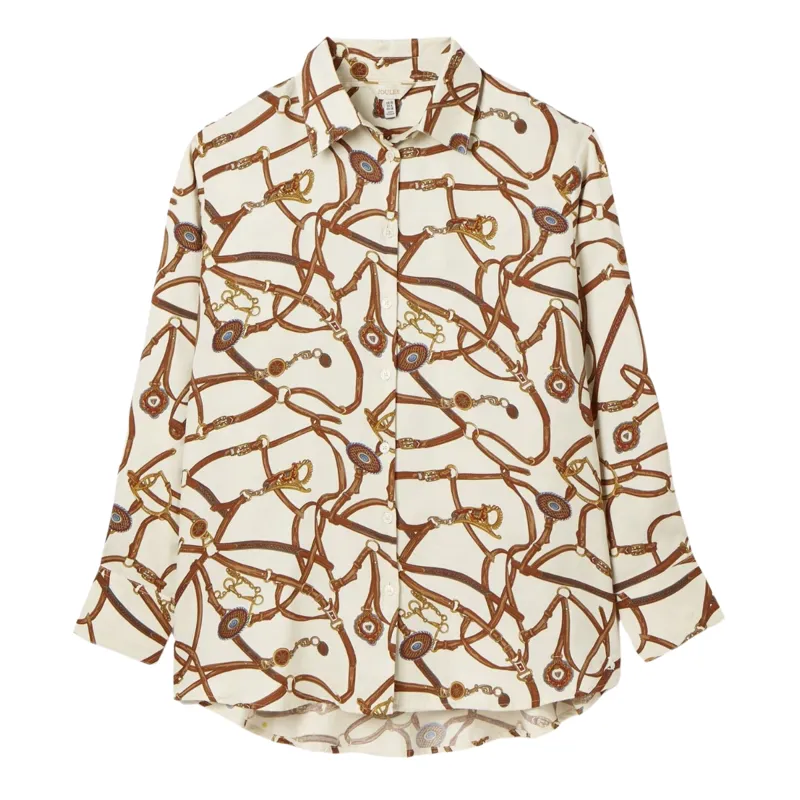 Joules Ladies Amilla Satin Shirt - Creme Bridle