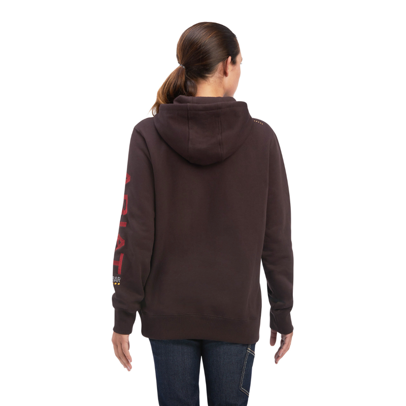 Ariat Women's Rebar Graphic Hoodie - Mole/Baked Apple-3
