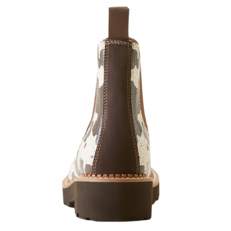 Ariat Women's Fatbaby Twin Gore Chelsea Western Boot - Cow Print-3