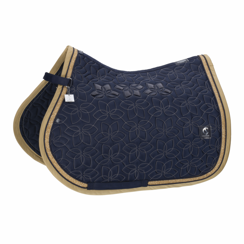 Eskadron Glossy Jewel Contrast Saddlecloth Classic Sports SS26 - Navy-1