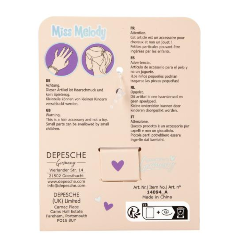 Miss Melody Hair-Bracelet With Beads - Assorted-4