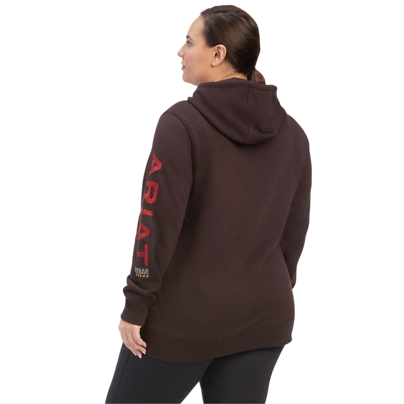Ariat Women's Rebar Graphic Hoodie - Mole/Baked Apple-1