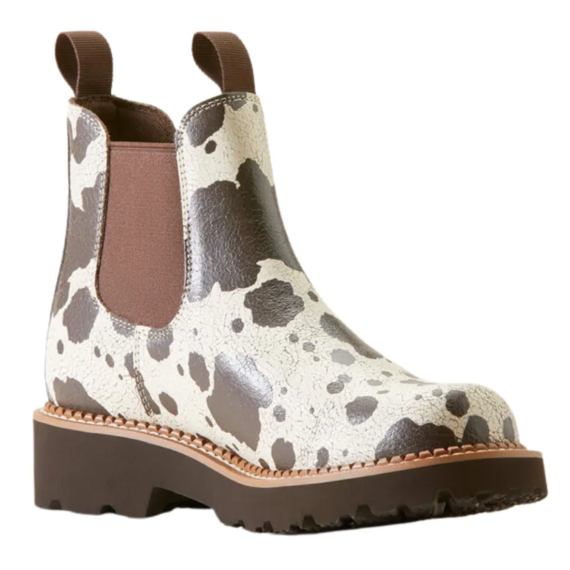 Ariat Women's Fatbaby Twin Gore Chelsea Western Boot - Cow Print-1