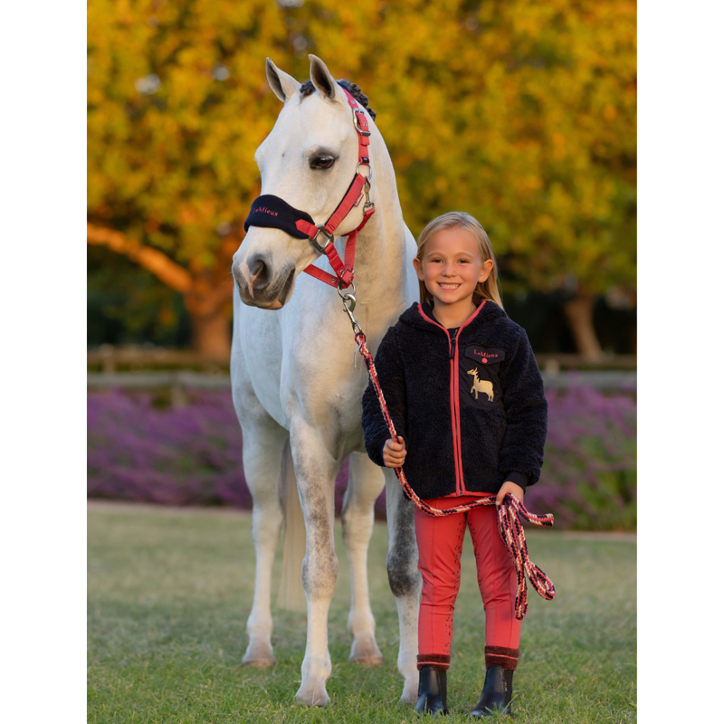 LeMieux Mini Vogue Headcollar and Leadrope - Cranberry-1