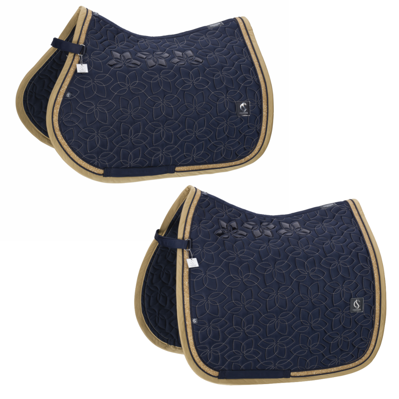 Eskadron Glossy Jewel Contrast Saddlecloth Classic Sports SS26 - Navy