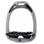 Flex-On Green Composite Stirrup - Inclined Ultra Grip - Grey/Black/Navy