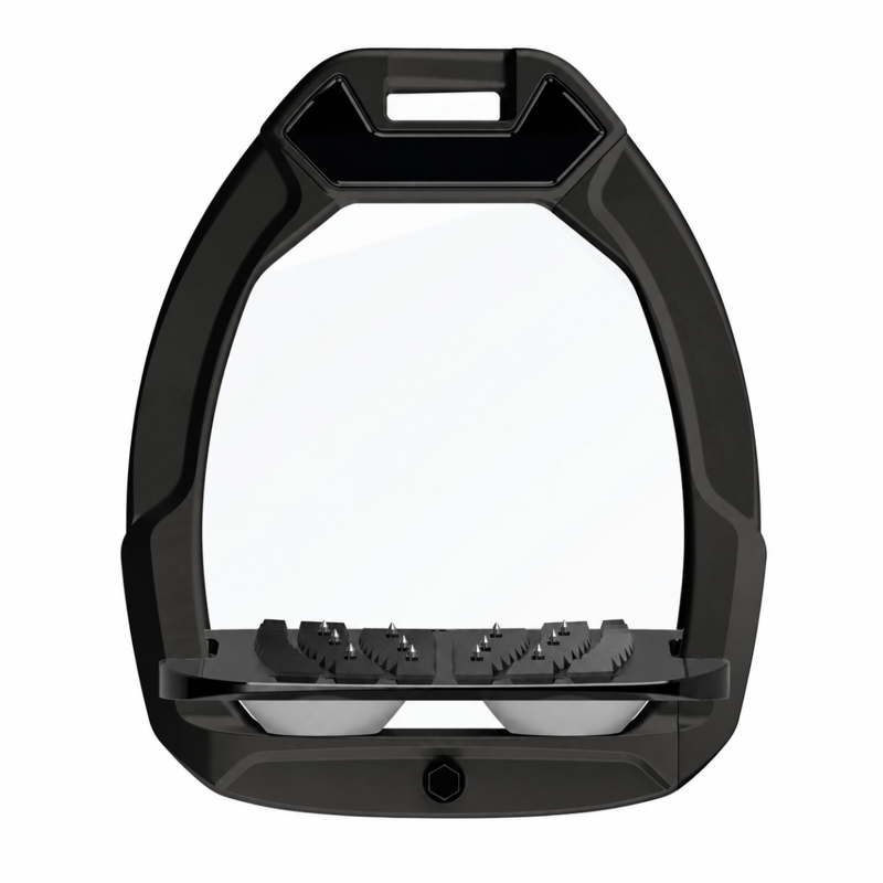 Flex-On Safe-On Inclined Ultra-Grip Stirrups - Black/Black/Grey