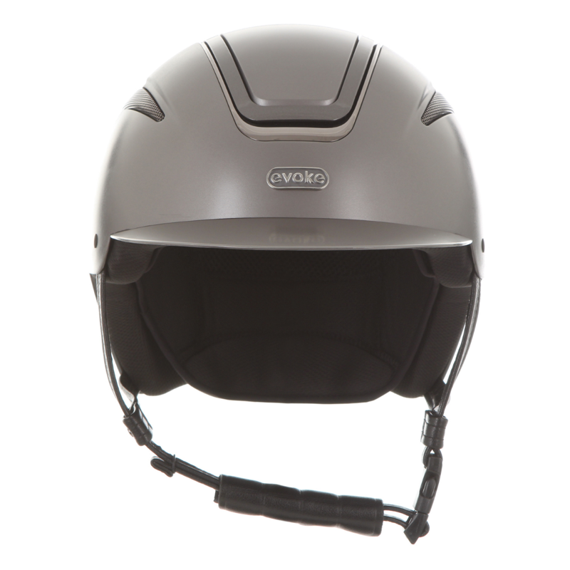 Evoke Callisto Classic Peak Riding Hat - Graphite/Gunmetal-1
