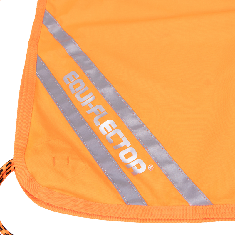 Shires EQUI-FLECTOR Mesh Quarter Sheet - Orange-1