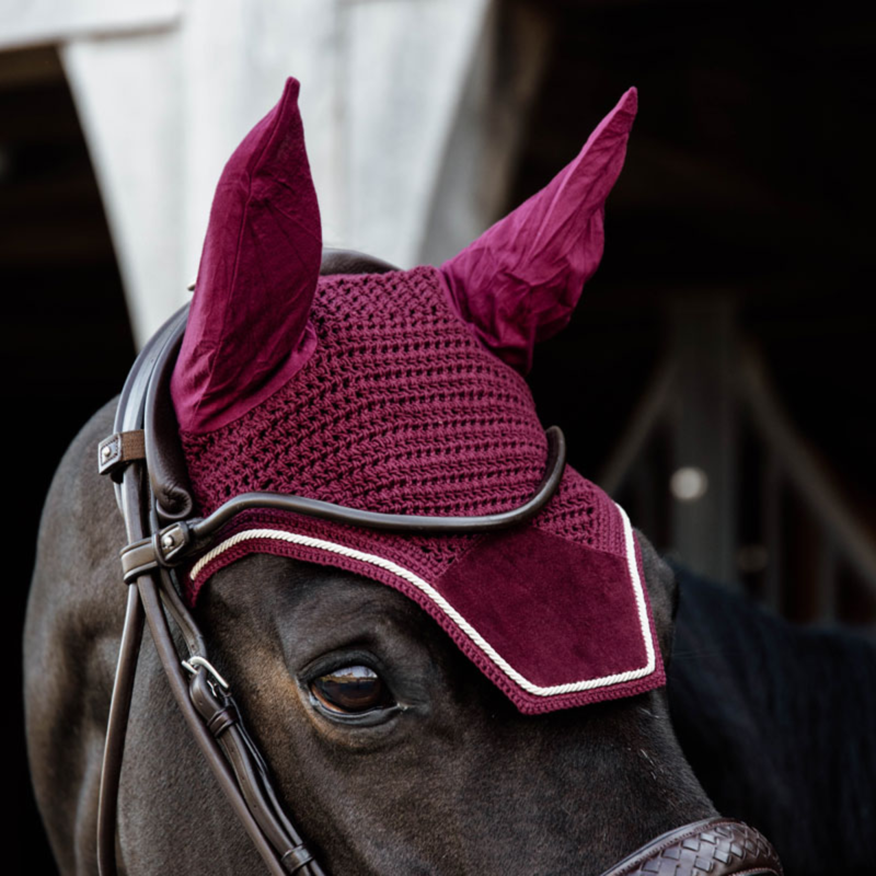 Kentucky Soundless Velvet Wellington Fly Veil Full - Bordeaux