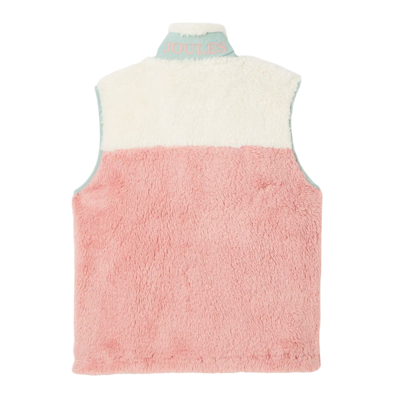 Joules Girls' Always Cosy Colourblock Gilet - Pink-1