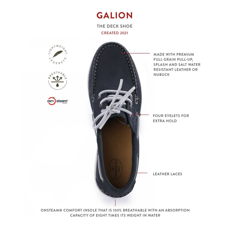 Le Chameau Women's Galion Nubuck Femme Deck Shoes - Navy-4