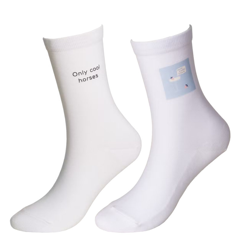 Kentucky Cool Horses Sport Socks 2 Pack - White