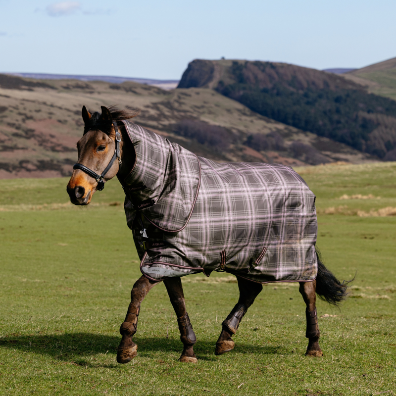 LeMieux Arika Check 100g Turnout Rug - Cocoa-3
