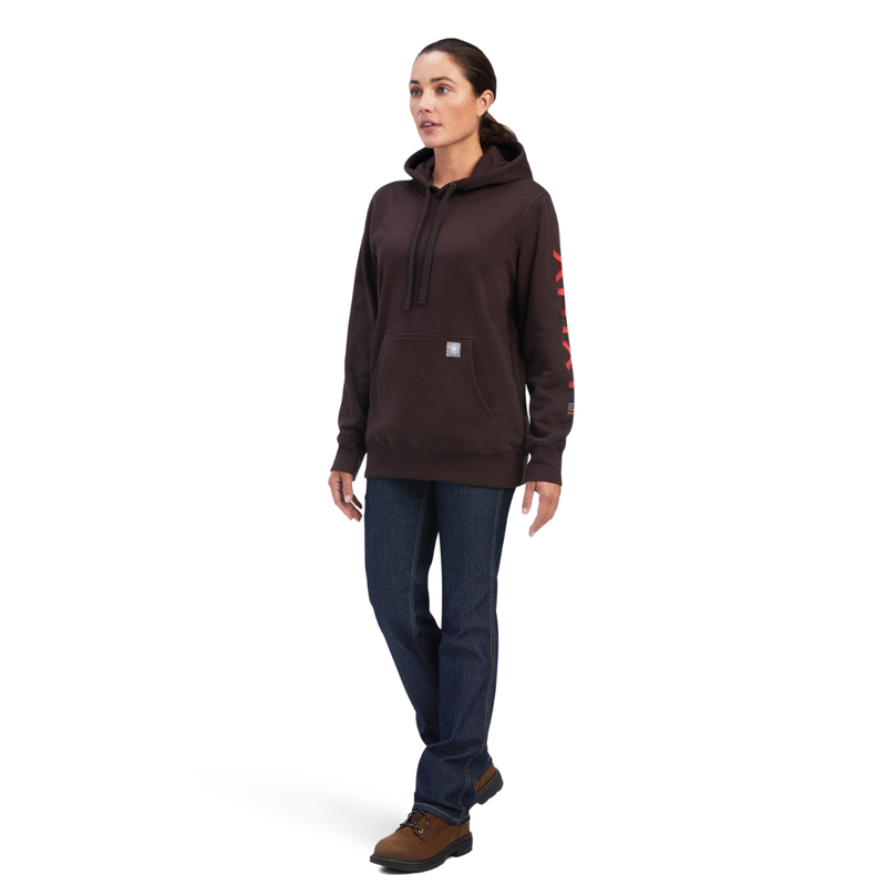 Ariat Women's Rebar Graphic Hoodie - Mole/Baked Apple-5