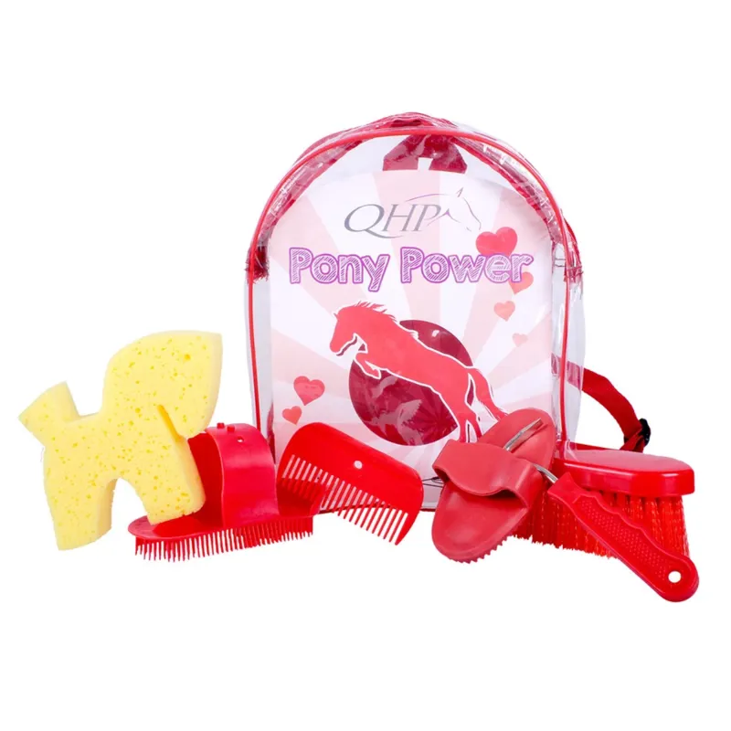 QHP Pony Power Grooming Backpack - Red