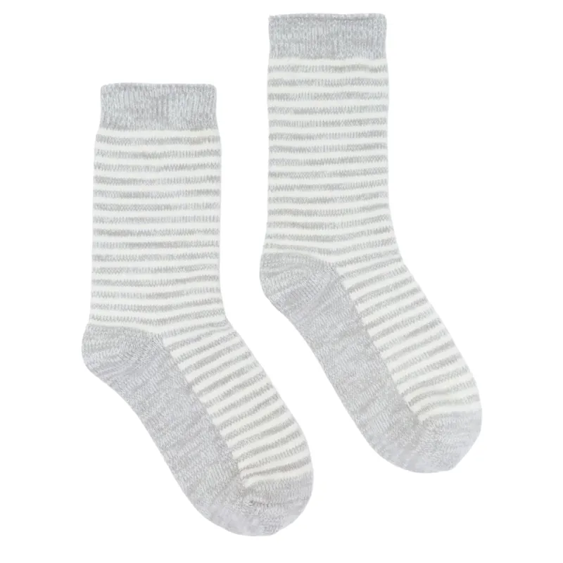 Joules Ladies Toasty Stripe Socks - Grey