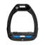 Flex-On Safe-On Inclined Ultra-Grip Stirrups - Black/Black/Light Blue