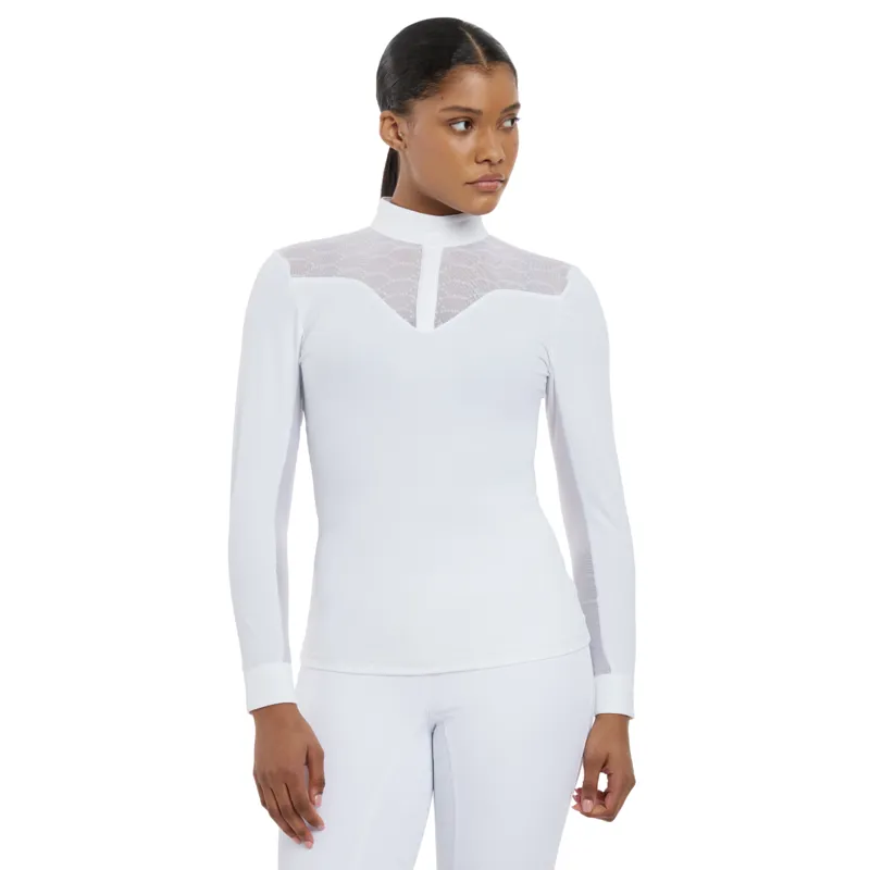 LeMieux Ladies Emily Long Sleeve Show Shirt - White