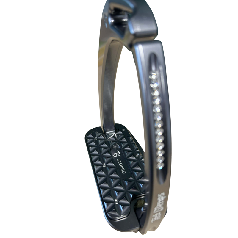 Tech Venice Sloped Evo Swarovski Safety Stirrup - Titanium-4