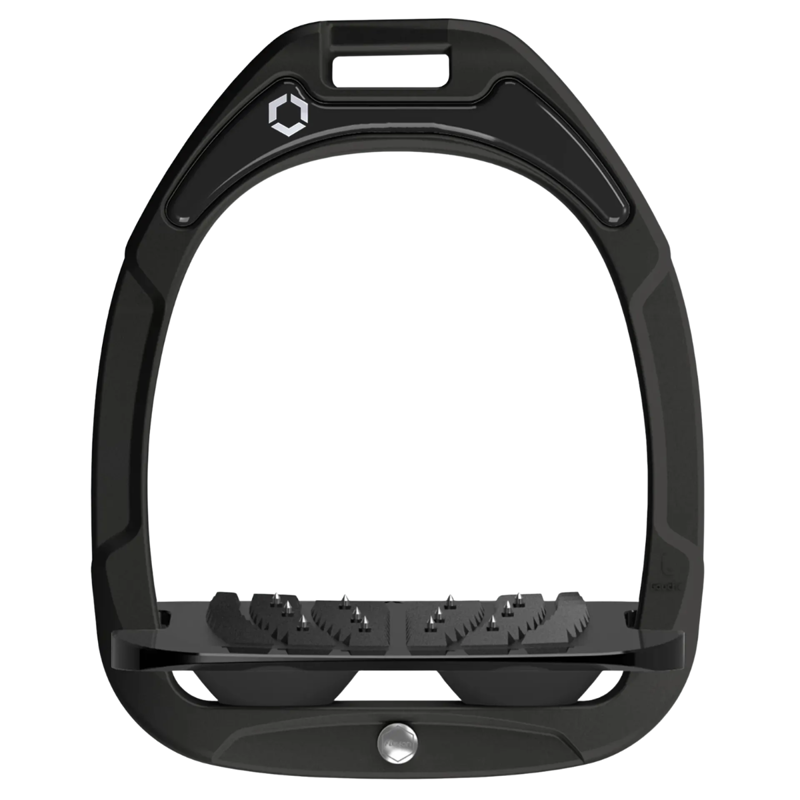 Flex-On Green Composite Stirrup - Flat Ultra Grip - Black/Black/Black