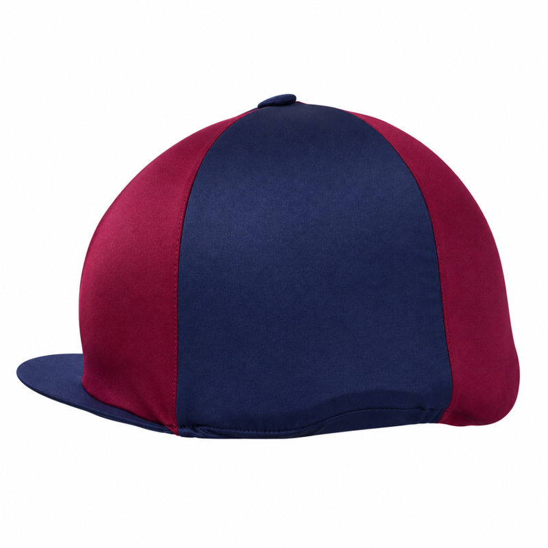 Hy Equestrian Two Tone Hat Cover - Navy/Maroon - One Size