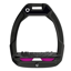 Flex-On Safe-On Inclined Ultra-Grip Stirrups - Black/Black/Plum