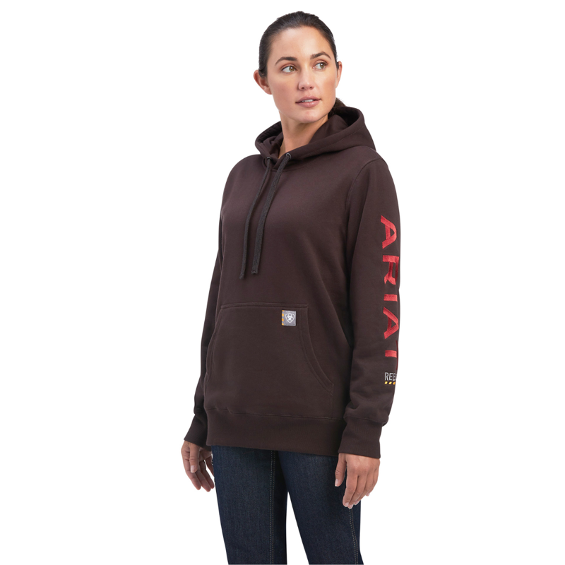 Ariat Women's Rebar Graphic Hoodie - Mole/Baked Apple-2