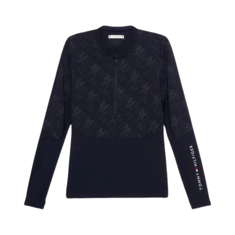 Tommy Hilfiger Women's Cologne Reflective Long Sleeve 1/4 Zip Training Top - Multi