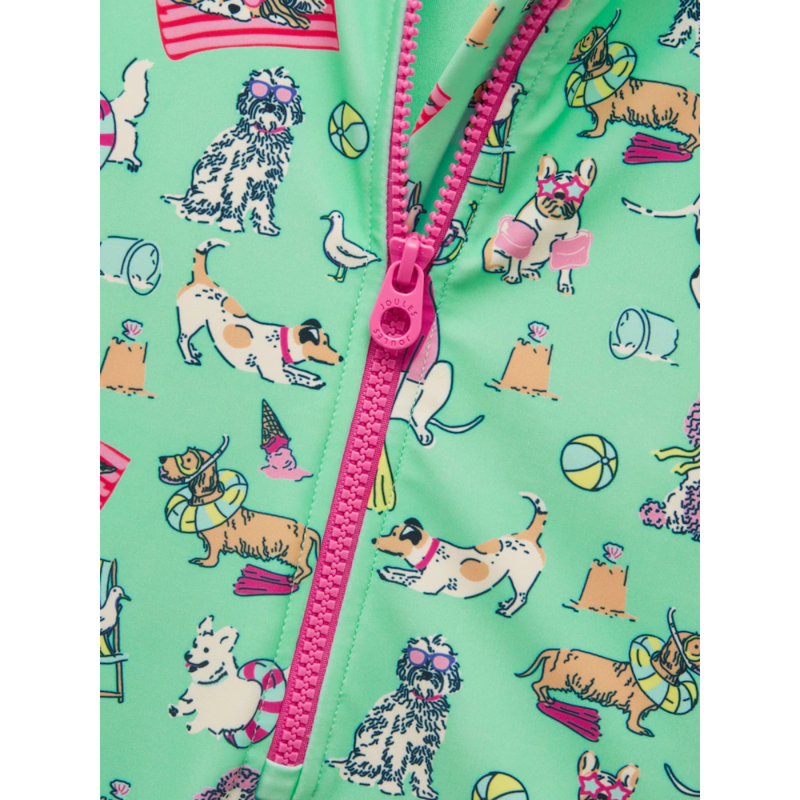 Joules Girls' Long Sleeve Sunsafe Swimsuit - Mint Green-2