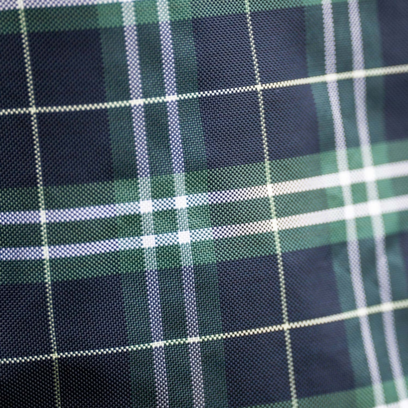 Horseware Rhino 0g Turnout Rug - Hunter Check/Green and Navy-6