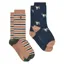 Joules Men's Kingsbury 2 Pack Socks - Navy/Camel