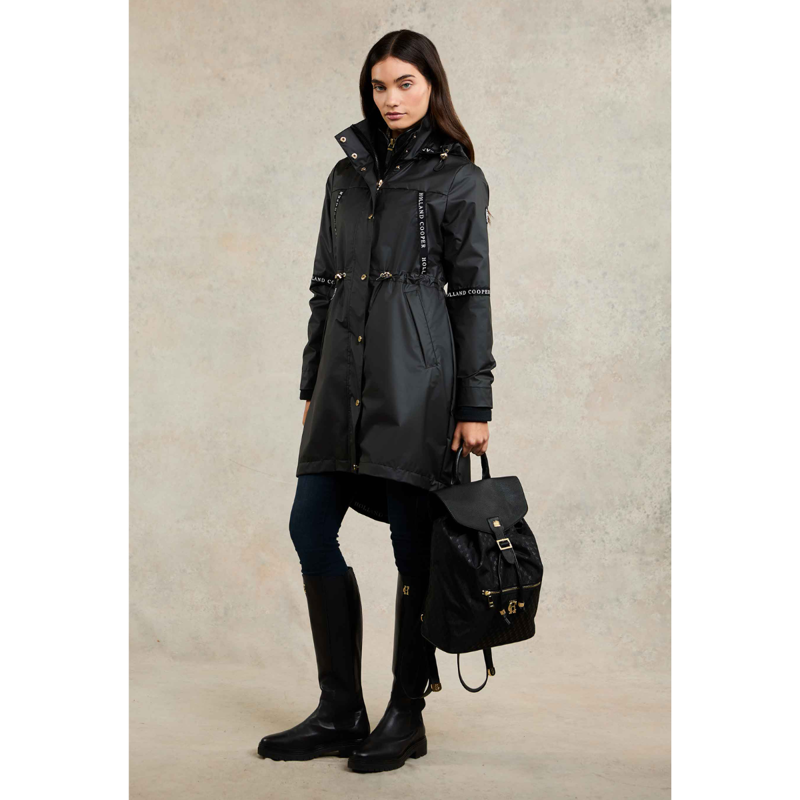 Holland Cooper Rain Coat - Matte Black-2
