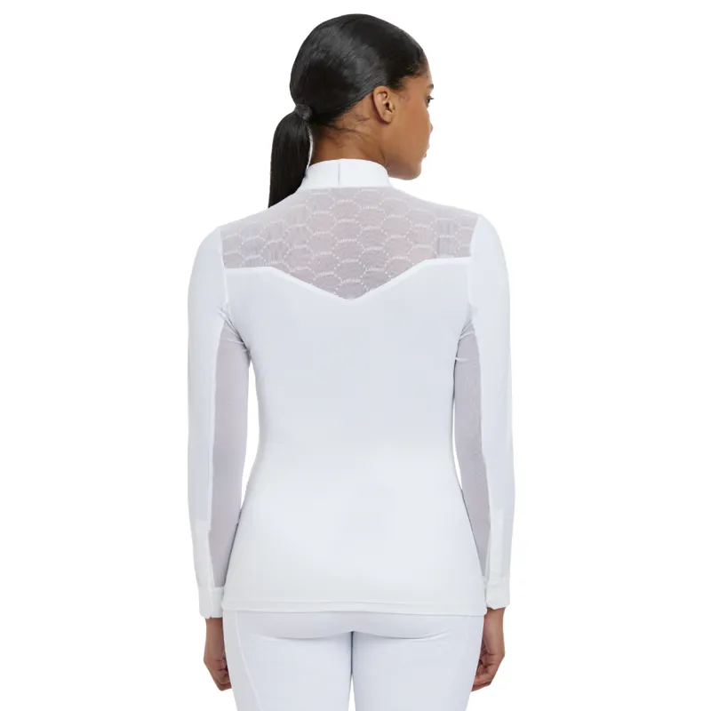 LeMieux Ladies Emily Long Sleeve Show Shirt - White-1
