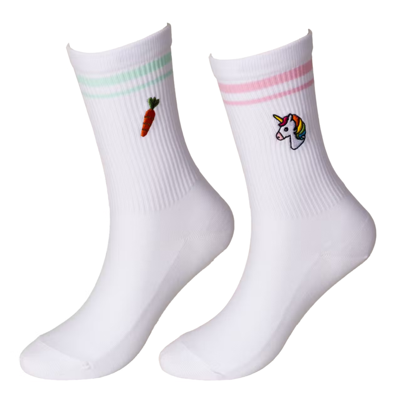Kentucky Unicorn/Carrot Sport Socks 2 Pack - White