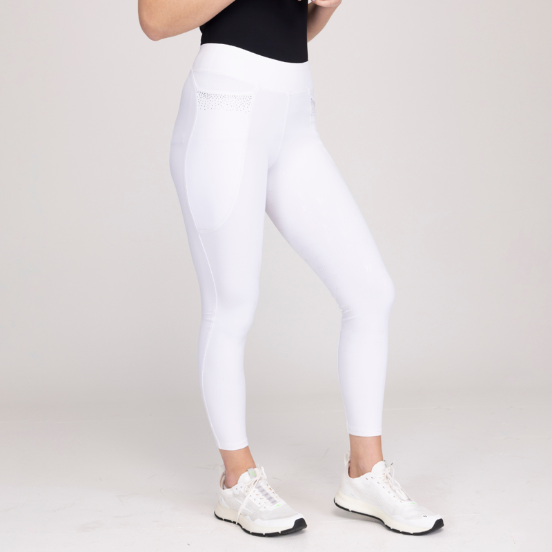 Aubrion Optima GX Riding Tights - White-3