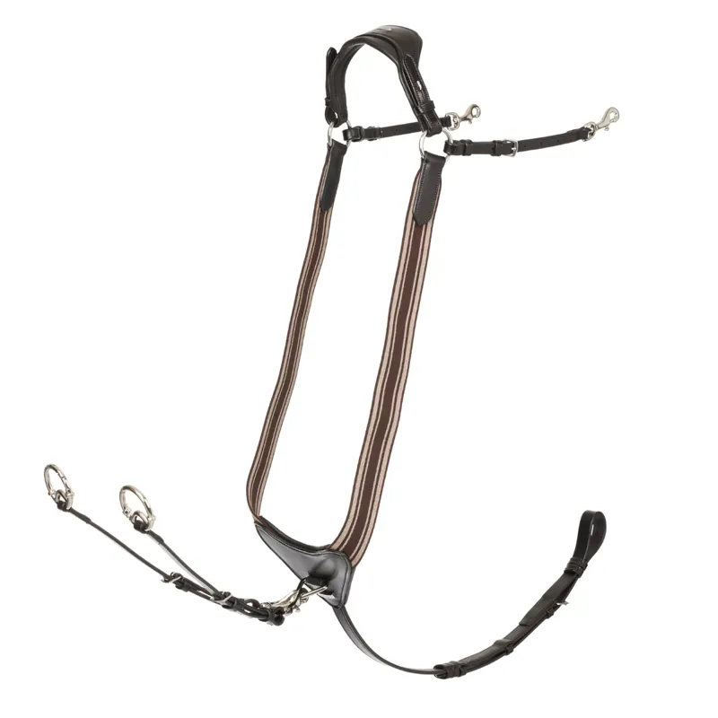 LeMieux Arika Elasticated Breastplate - Brown/Silver