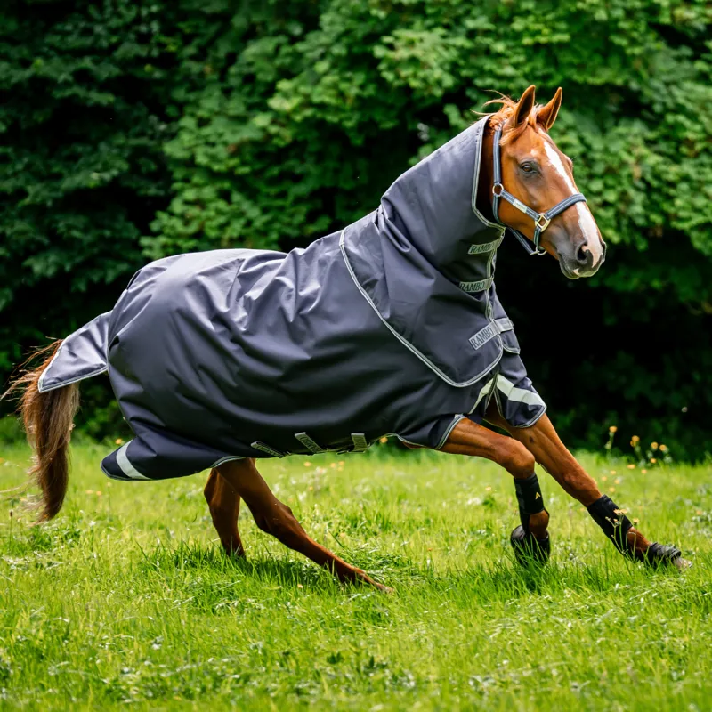 Horseware Rambo Duo Force 2.0 - 100g Outer + 100g + 300g Liner - Navy/Thunderstorm Grey/Silver-2