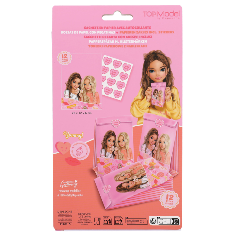 TOPModel Paper Bags Incl. Stickers Bake and Create - Set of 12-3