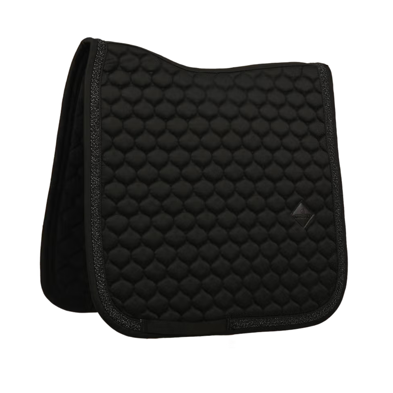 Kentucky Classic Onion Plaited Glitter Rope Dressage Saddlepad Full - Black